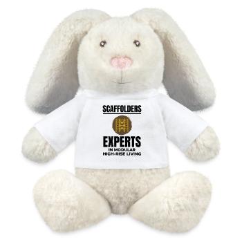 Plate-forme d’échafaudage d’échafaudage de constructeur d’échafaudages - Lapin en peluche recyclé MiniFeet® Crème - blanc - Devant