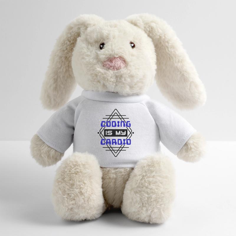 Cool Saying Développeur Coden Programmeur Code Lapin en peluche recyclé MiniFeet® Crème