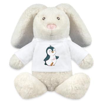Süßer Pinguin - MiniFeet® RecycelHase® Creme - Weiß - Vorne