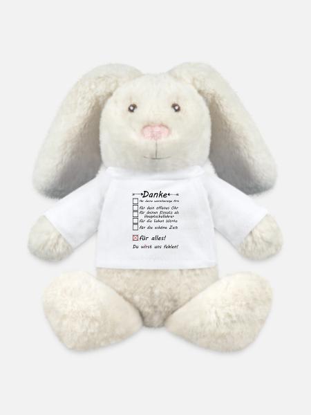 Lehrer Hauptschule Abschiedsgeschenk Abschied - MiniFeet® RecycelHase® Creme - Weiß