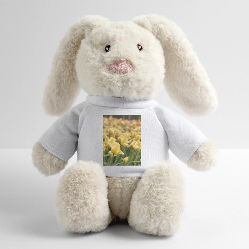 Tulipe Jaune mer Lapin en peluche recyclé MiniFeet® Crème