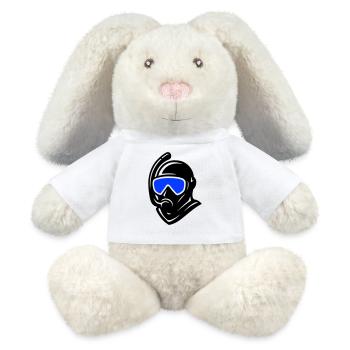 Diver Snorkel Diving - MiniFeet® RecycelHase® Bunny Cream - white - Front