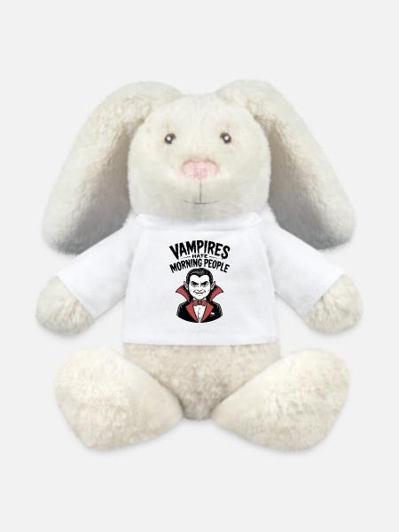Vampire hassen Morgenmenschen - MiniFeet® RecycelHase® Creme - Weiß