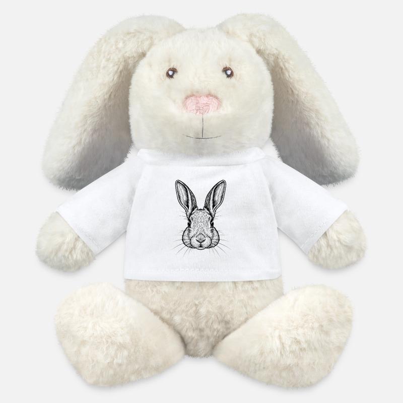 Lapin - Lapin en peluche recyclé MiniFeet® Crème - blanc