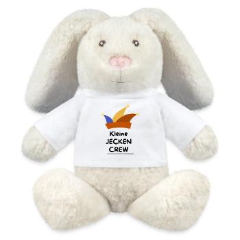 Little Jecken Crew – Conception familiale de Carnaval - Lapin en peluche recyclé MiniFeet® Crème - blanc - Devant