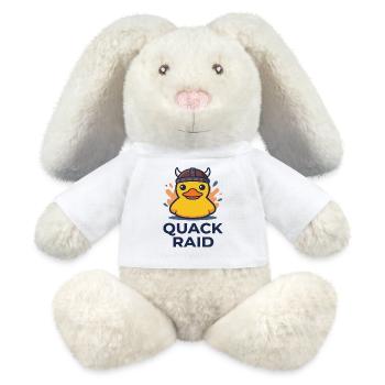 Viking Duck : Raid des coins - Lapin en peluche recyclé MiniFeet® Crème - blanc - Devant