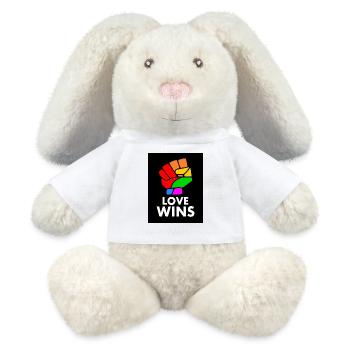 Love wins - MiniFeet® RecycelHase® Creme - Weiß - Vorne