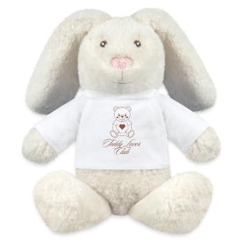 Teddy Lover Club – Kawaii Y2K Bears for Romance - MiniFeet® RecycelHase® Bunny Cream - white - Front