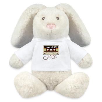 Millésime légendaire 1972 - Lapin en peluche recyclé MiniFeet® Crème - blanc - Devant