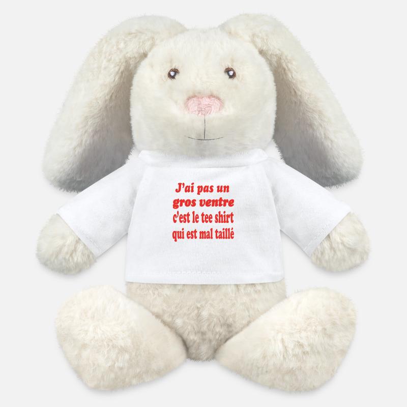 Big belly tee shirt wrong size - MiniFeet® RecycelHase® Bunny Cream - white