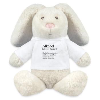 Alkohol - MiniFeet® RecycelHase® Creme - Weiß - Vorne