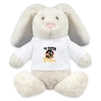 Politics system stinks - MiniFeet® RecycelHase® Bunny Cream - white - Front