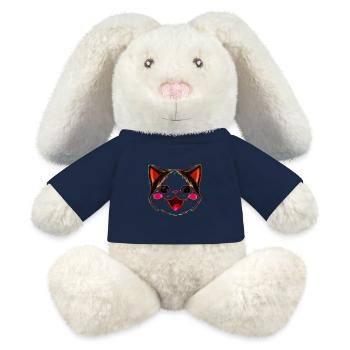 Cute kitten kawaii anime face - MiniFeet® RecycelHase® Bunny Cream - french navy - Front