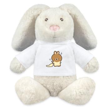 Schläfriger Hase - MiniFeet® RecycelHase® Creme - Weiß - Vorne