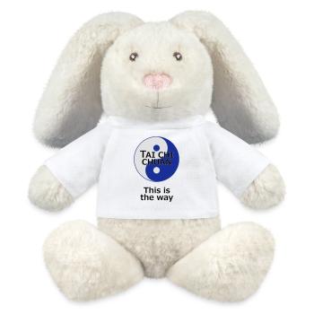 Tai Chi Chuan This is the way Yin Yang Taiji Vekto - MiniFeet® RecycelHase® Creme - Weiß - Vorne