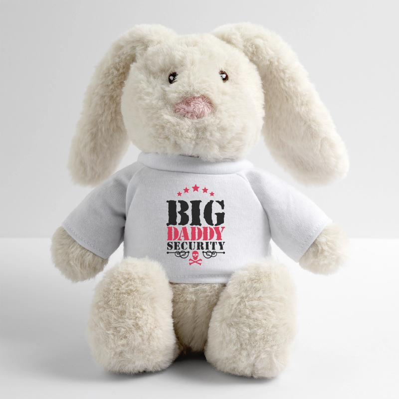 Big Daddy Security Lapin en peluche recyclé MiniFeet® Crème