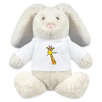 Cute Giraffe - MiniFeet® RecycelHase® Bunny Cream - white - Front