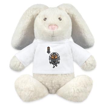 Perte de poids Batterie Corde Jumping Fitness Diet - Lapin en peluche recyclé MiniFeet® Crème - blanc - Devant