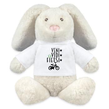VENI VIDI ( FIETSI ) VICI - MiniFeet® RecycelHase® Bunny Cream - white - Front