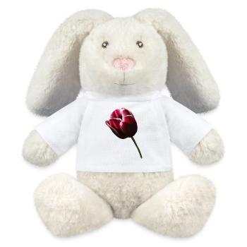 Tulipes tulipes - Lapin en peluche recyclé MiniFeet® Crème - blanc - Devant