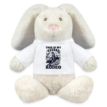 C’est mon deuxième rodéo : la chevauchée sauvage du cow-boy drôle - Lapin en peluche recyclé MiniFeet® Crème - blanc - Devant