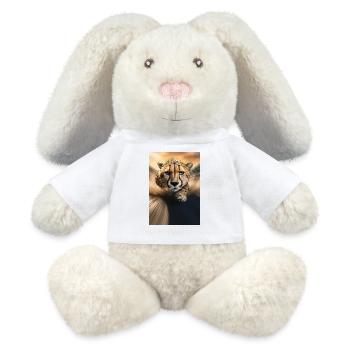 Guépard sprinteur - Lapin en peluche recyclé MiniFeet® Crème - blanc - Devant