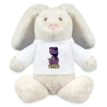 T-Rex - Roar TECHNO - MiniFeet® RecycelHase® Creme - Weiß - Vorne