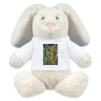 Regardez... - Lapin en peluche recyclé MiniFeet® Crème - blanc - Devant