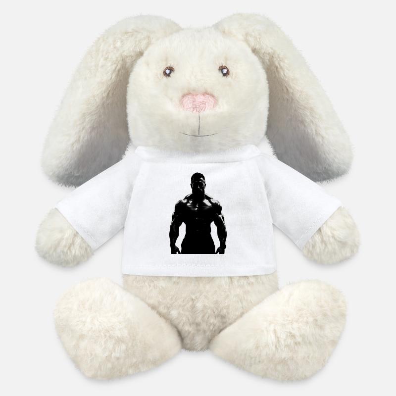 Bodybuilder 1 - MiniFeet® RecycelHase® Creme - Weiß