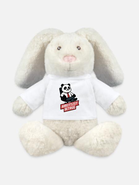 Panda Arbeitszeitbetrug Shirt - MiniFeet® RecycelHase® Creme - Weiß