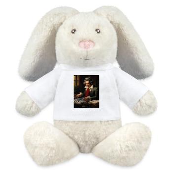 classical vibes Mozart DJ - MiniFeet® RecycelHase® Bunny Cream - white - Front