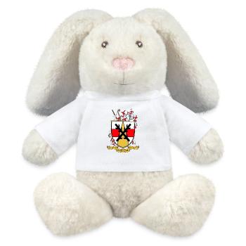 Fortuna Coat of Arms Shield with Helmet - MiniFeet® RecycelHase® Bunny Cream - white - Front