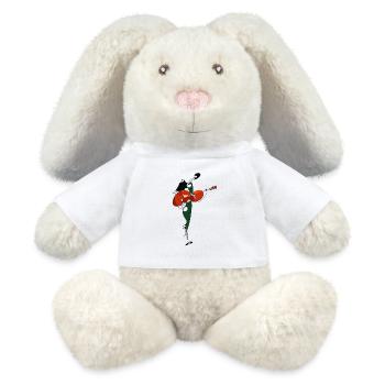 Guitarist  - MiniFeet® RecycelHase® Bunny Cream - white - Front
