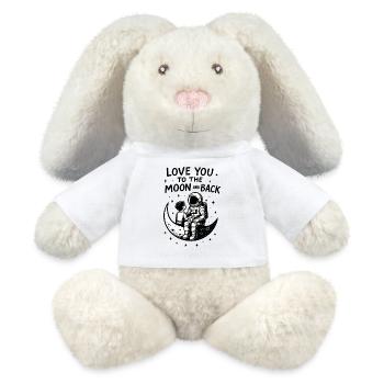Moon Bond : astronaute et enfant - Lapin en peluche recyclé MiniFeet® Crème - blanc - Devant