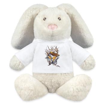 Nature sauvage de l’oranger - Lapin en peluche recyclé MiniFeet® Crème - blanc - Devant