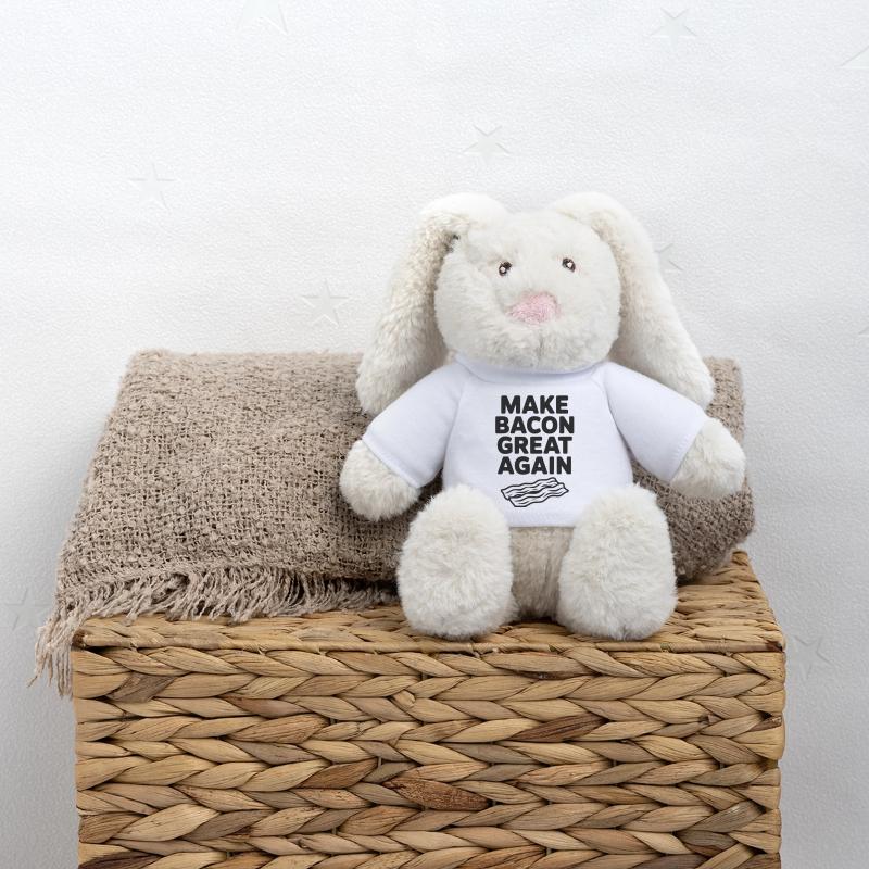 Make Bacon Great Again MiniFeet® RecycelHase® Bunny Cream