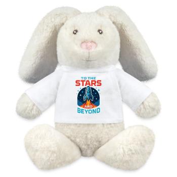 Vers les étoiles et au-delà - Lapin en peluche recyclé MiniFeet® Crème - blanc - Devant