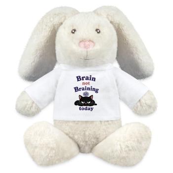Brain Not Braining Today - MiniFeet® RecycelHase® Bunny Cream - white - Front