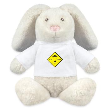 UFO Zone - Lapin en peluche recyclé MiniFeet® Crème - blanc - Devant