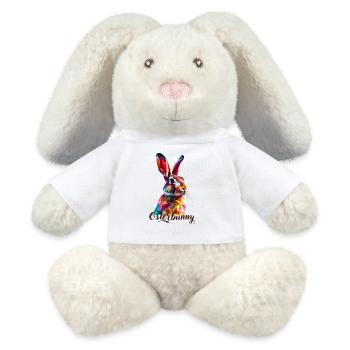 Lapin de Pâques mignon lapin de Pâques géométrique - Lapin en peluche recyclé MiniFeet® Crème - blanc - Devant