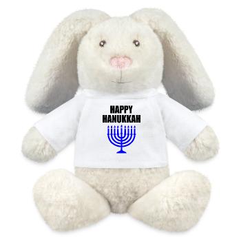 HAPPY HANUKKAH - MiniFeet® RecycelHase® Creme - Weiß - Vorne
