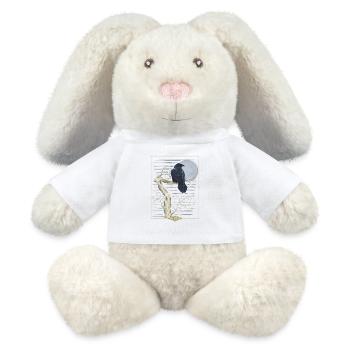 Raven Mystic Tarot Card 'The Raven' - MiniFeet® RecycelHase® Bunny Cream - white - Front