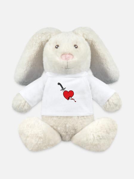 Heart knife de - MiniFeet® RecycelHase® Creme - Weiß