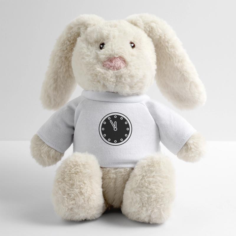 clock Lapin en peluche recyclé MiniFeet® Crème