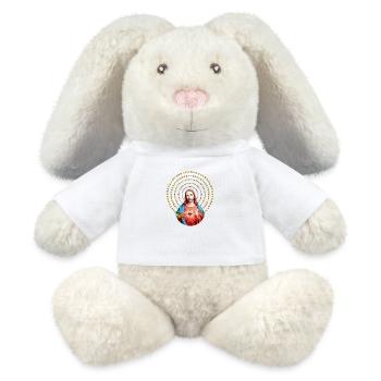 Jesus Christus Messias Geschenkidee Weihnachten - MiniFeet® RecycelHase® Creme - Weiß - Vorne
