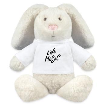 live music! - MiniFeet® RecycelHase® Bunny Cream - white - Front