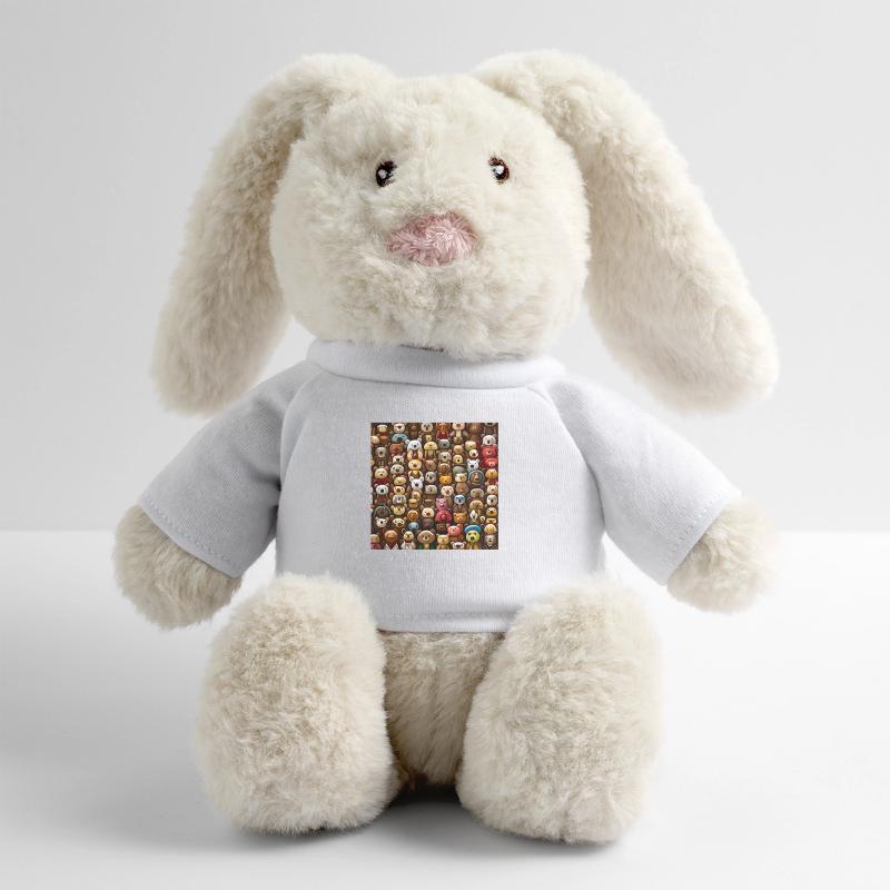 Cuddly Teddy Bears Pattern MiniFeet® RecycelHase® Bunny Cream