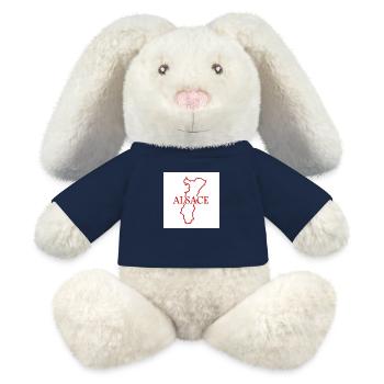 Map of Alsace - MiniFeet® RecycelHase® Bunny Cream - french navy - Front