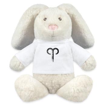 ZODIAC DESIGN Aries (Aries) - MiniFeet® RecycelHase® Bunny Cream - white - Front