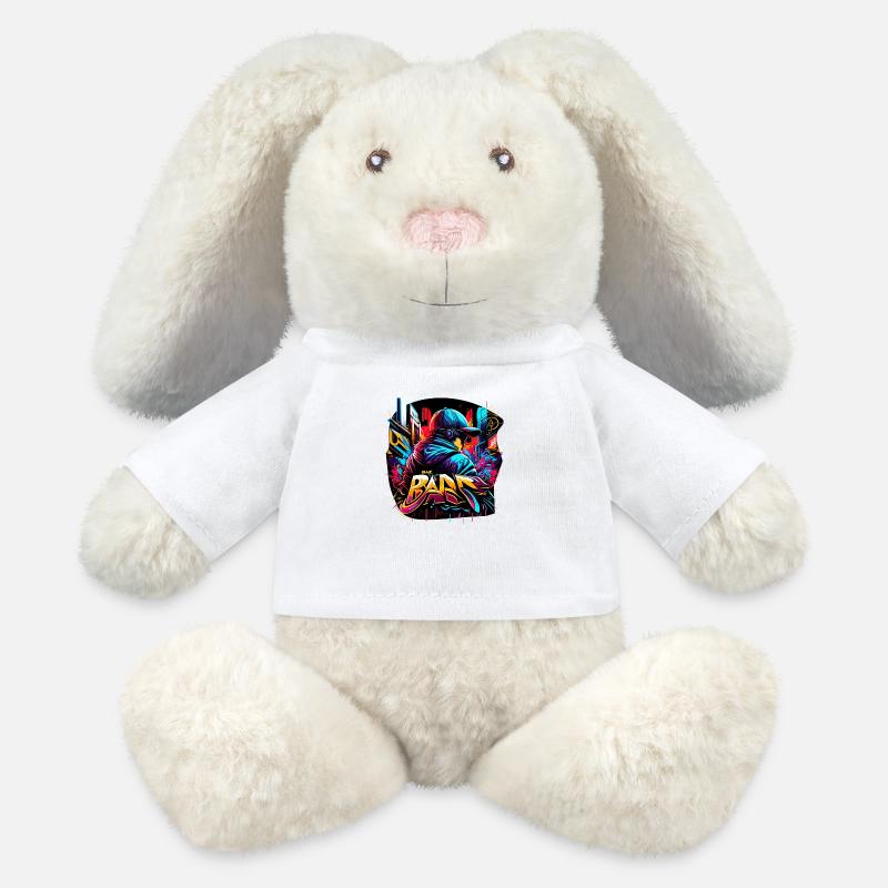 Graffitti Boy - MiniFeet® RecycelHase® Bunny Cream - white